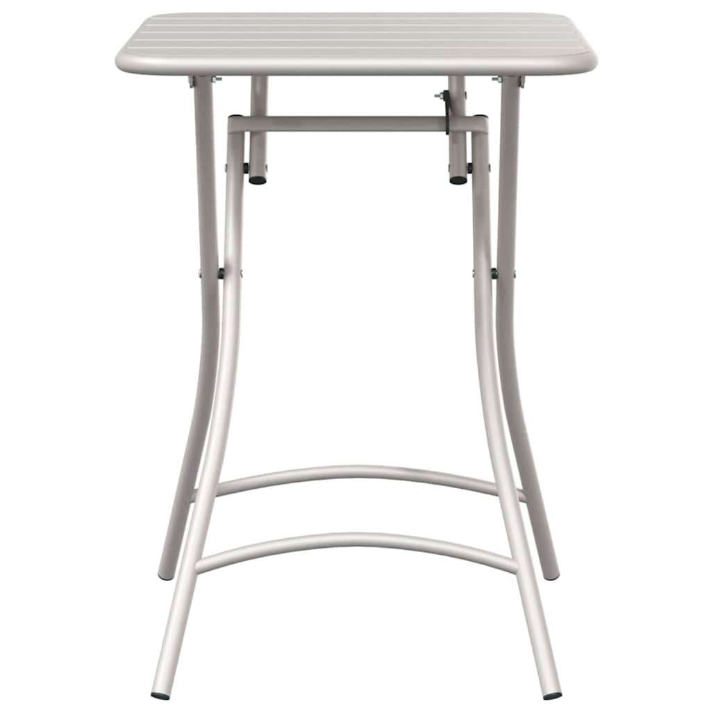 Garden Table Folding Beige 55 x 55 x 73 cm Powder-coated Steel
